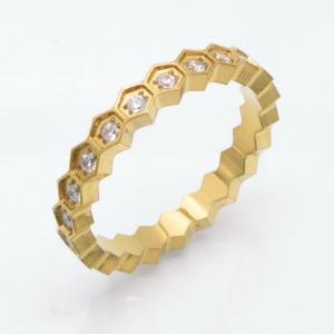 Stainless Steel Stone&Crystal Ring - KR116458-YH