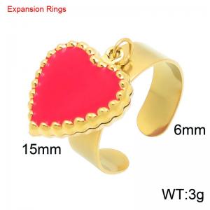 Stainless Steel Gold-plating Ring - KR116477-Z