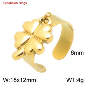 Stainless Steel Gold-plating Ring - KR116484-Z