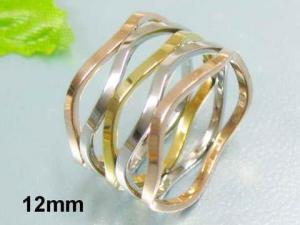 Stainless Steel Gold-plating Ring - KR15709-WM