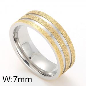 Stainless Steel Gold-plating Ring - KR15723-K