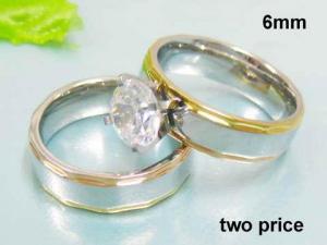 Stainless Steel Lover Ring - KR16079-WM