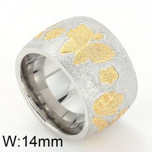 Stainless Steel Gold-plating Ring - KR16926-D