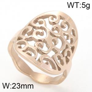 Stainless Steel Gold-plating Ring - KR20971-D