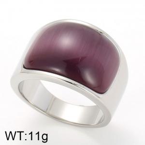 Stainless Steel Stone&Crystal Ring - KR21046-D