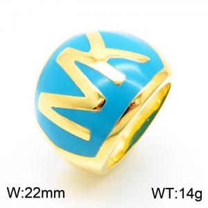 Stainless Steel Gold-plating Ring - KR21127-K