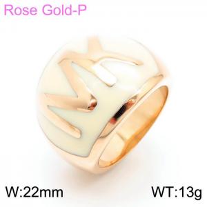 Stainless Steel Gold-plating Ring - KR21128-K