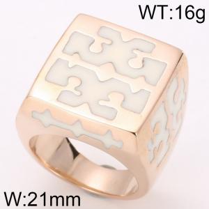 Stainless Steel Gold-plating Ring - KR21238-K