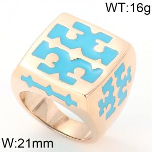Stainless Steel Gold-plating Ring - KR21239-K