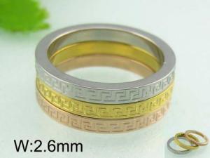 Stainless Steel Gold-plating Ring - KR21623-WM
