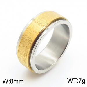 Stainless Steel Gold-plating Ring - KR21710-D