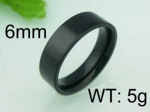 Stainless Steel Black-plating Ring - KR22709-WM