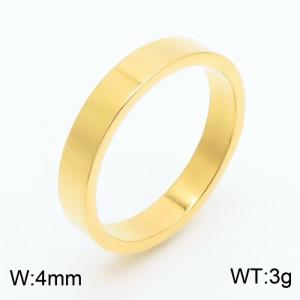 Stainless Steel Gold-plating Ring - KR22714-WM