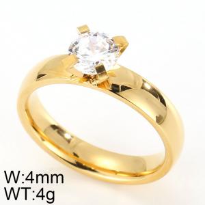 Stainless Steel Gold-plating Ring - KR23505-D