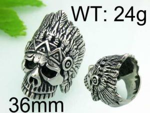 Stainless Skull Ring - KR23782-TMT