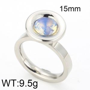 Stainless Steel Stone&Crystal Ring - KR25078-K