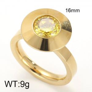 Stainless Steel Stone&Crystal Ring - KR25088-K