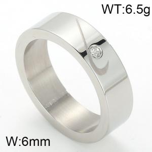 Stainless Steel Stone&Crystal Ring - KR25811-K