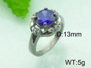 Stainless Steel Stone&Crystal Ring - KR26752-WM