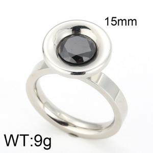 Stainless Steel Stone&Crystal Ring - KR26838-K