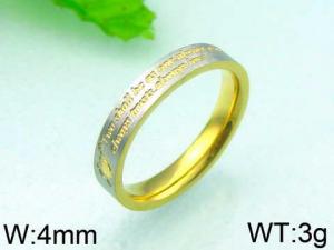 Stainless Steel Gold-plating Ring - KR27634-THX