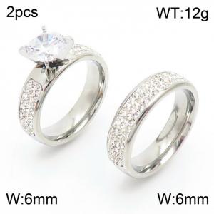 Stainless Steel Lover Ring - KR29227-K