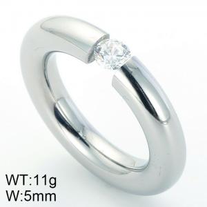 Stainless Steel Stone&Crystal Ring - KR29472-K