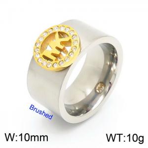 Stainless Steel Gold-plating Ring - KR29550-K