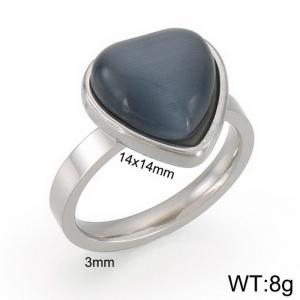 Stainless Steel Stone&Crystal Ring - KR29648-Z