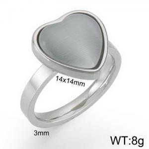 Stainless Steel Stone&Crystal Ring - KR29649-Z