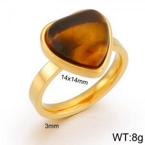 Stainless Steel Stone&Crystal Ring - KR29652-Z