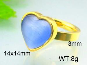 Stainless Steel Stone&Crystal Ring - KR29654-Z