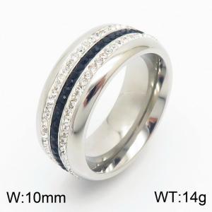 Stainless Steel Stone&Crystal Ring - KR30925-K