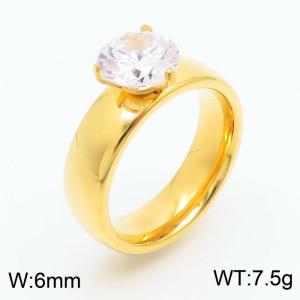 Stainless Steel Gold-plating Ring - KR30926-K