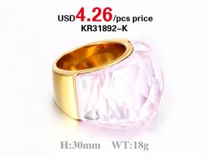 Top Quality Wholesale Fashion Stainless Steel Jewelry Ring - KR31892-K
