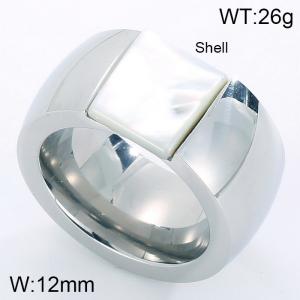 Stainless Steel Stone&Crystal Ring - KR32190-K