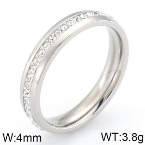 Stainless Steel Stone&Crystal Ring - KR32202-K