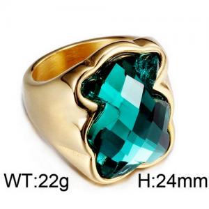Stainless Steel Stone&Crystal Ring - KR32436-K