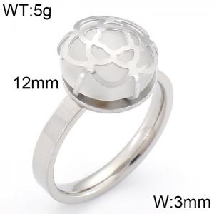 Stainless Steel Stone&Crystal Ring - KR32634-K