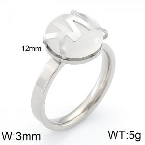 Stainless Steel Stone&Crystal Ring - KR33000-K