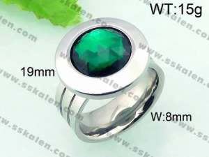 Stainless Steel Stone&Crystal Ring - KR33111-Z