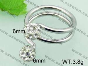 Stainless Steel Stone&Crystal Ring - KR33120-Z