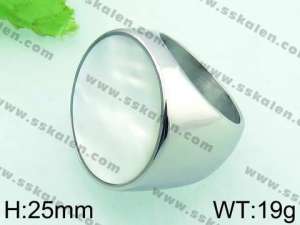 Stainless Steel Stone&Crystal Ring - KR33223-L