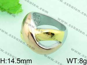  Stainless Steel Gold-plating Ring  - KR33232-L
