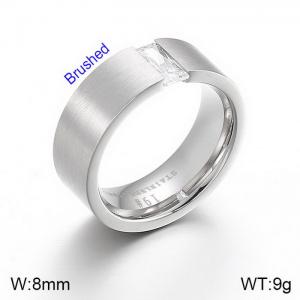 Stainless Steel Stone&Crystal Ring - KR33503-K