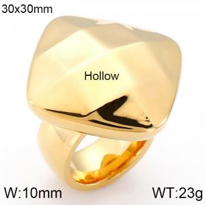 Stainless Steel Gold-plating Ring - KR33532-K