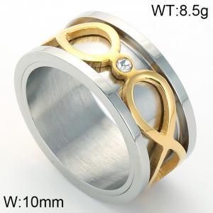 Stainless Steel Gold-plating Ring - KR33534-K