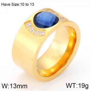 Stainless Steel Gold-plating Ring - KR33792-K