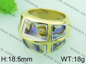  Stainless Steel Gold-plating Ring  - KR34174-L
