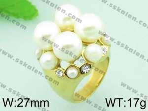  Stainless Steel Gold-plating Ring  - KR34175-L
